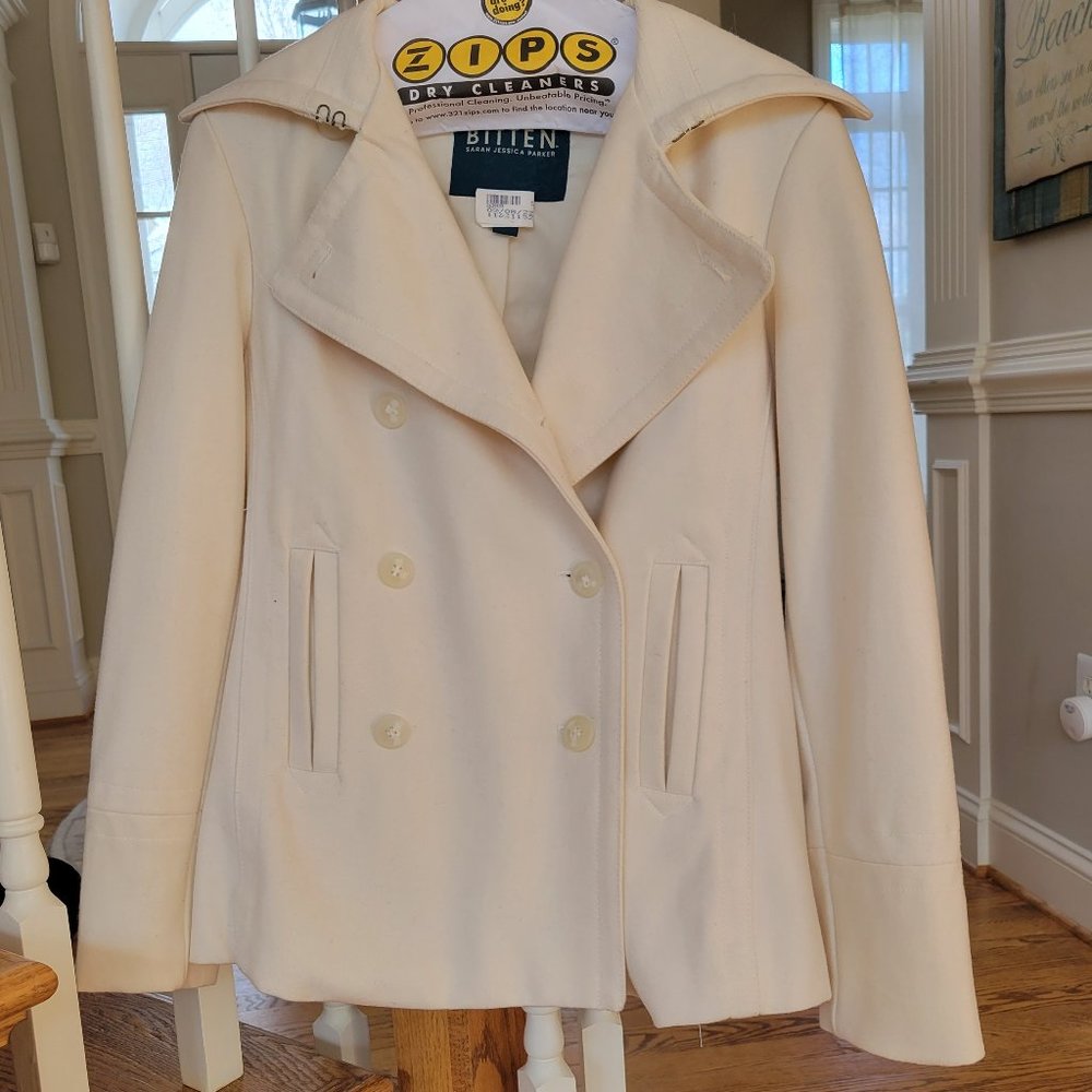 Sarah Jessica Parker Bitten Wool Coat XS